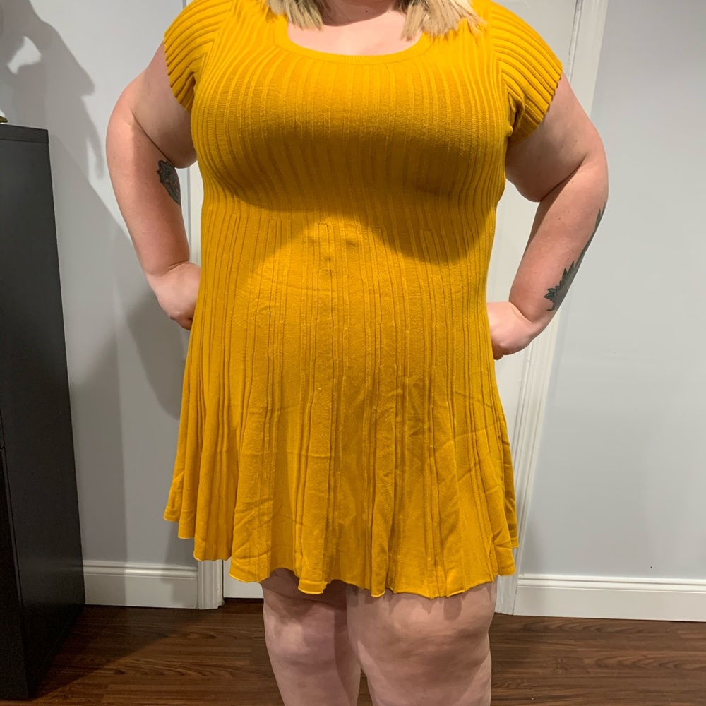 Yellow/Marigold sweater dress